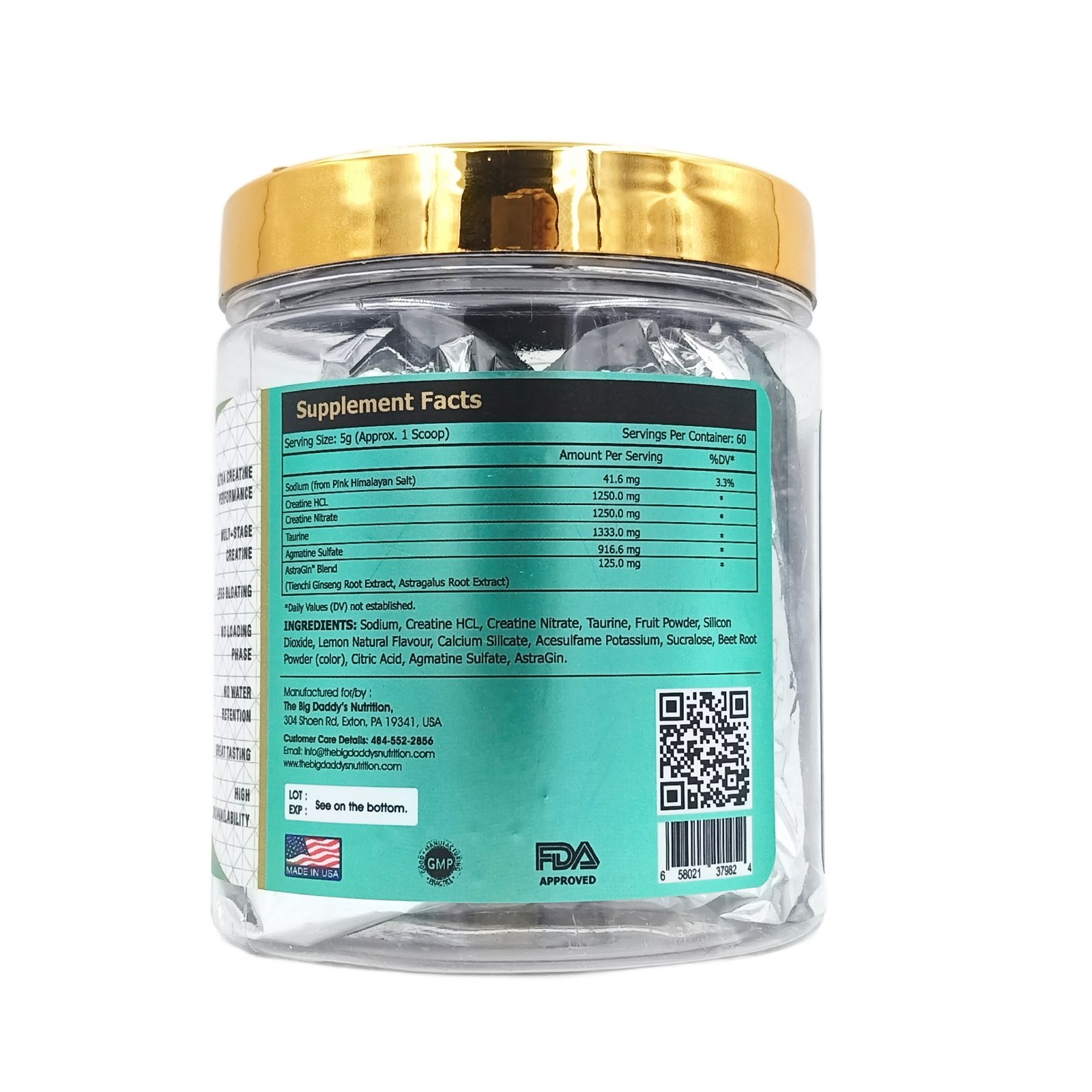 The Big Daddy’s Nutrition - Concret | Creatine HCL + Creatine Nitrate - Image 4